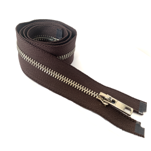 CIERRE SEPARABLE 65 CM CAFÉ NIQUEL