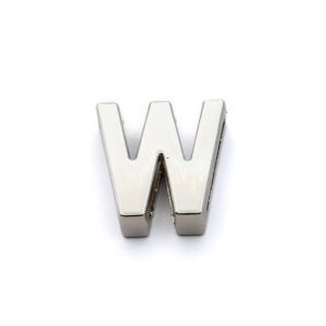 Letra W tira 2 cm Niquel