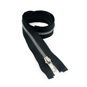 Cierre Resina #5 negro/diente niquel 50 cm