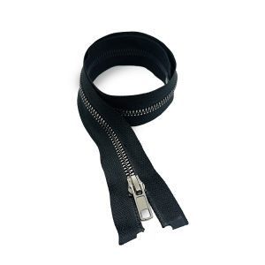 Cierre Resina #5 negro/diente pavon 50 cm.