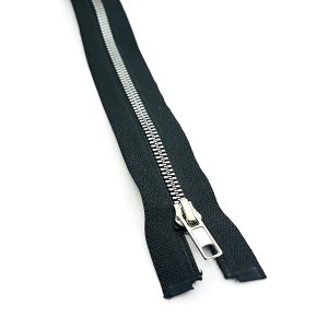 Cierre Resina #5 negro/diente niquel 70 cm