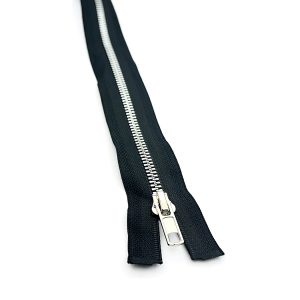 Cierre resina #5 negro/diente niquel 65 cm