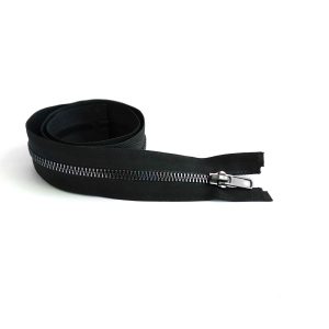 Cierre Resina #5 negro/diente Pavón 65 cm