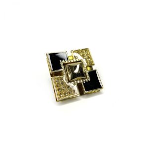 BROCHE 1456 ORO/NEGRO